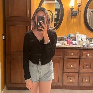 Long sleeve top with short